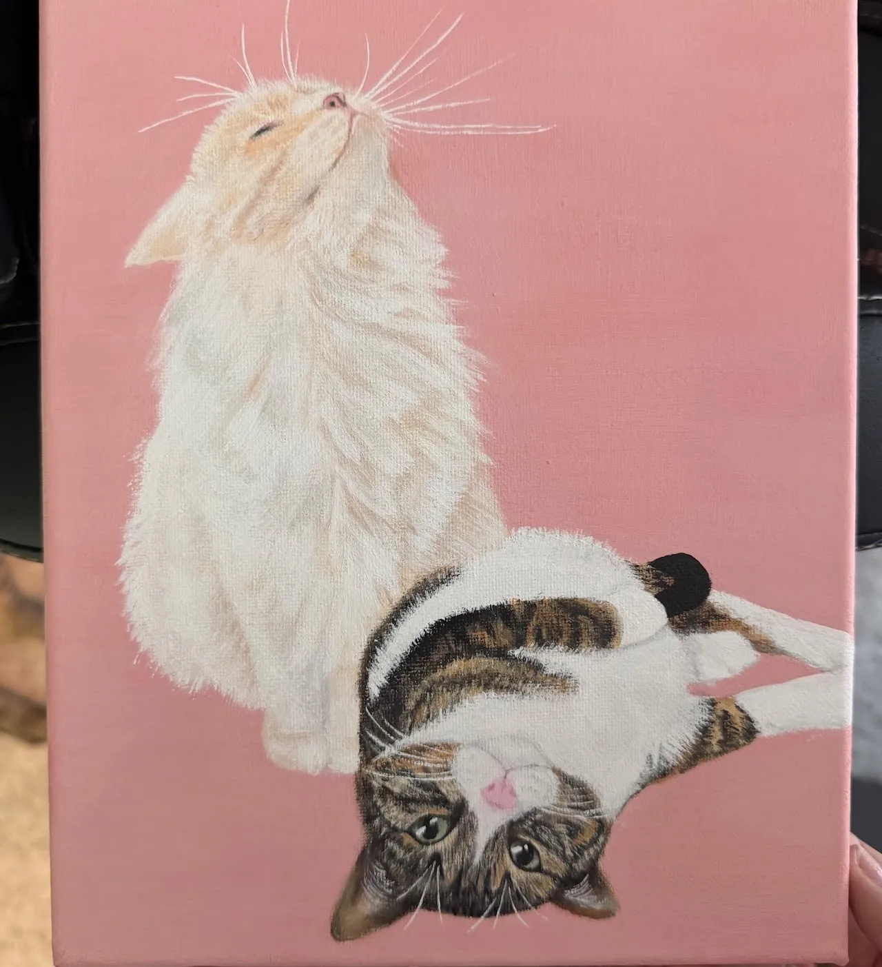 Painting of Tall Cat & Squish Cat
