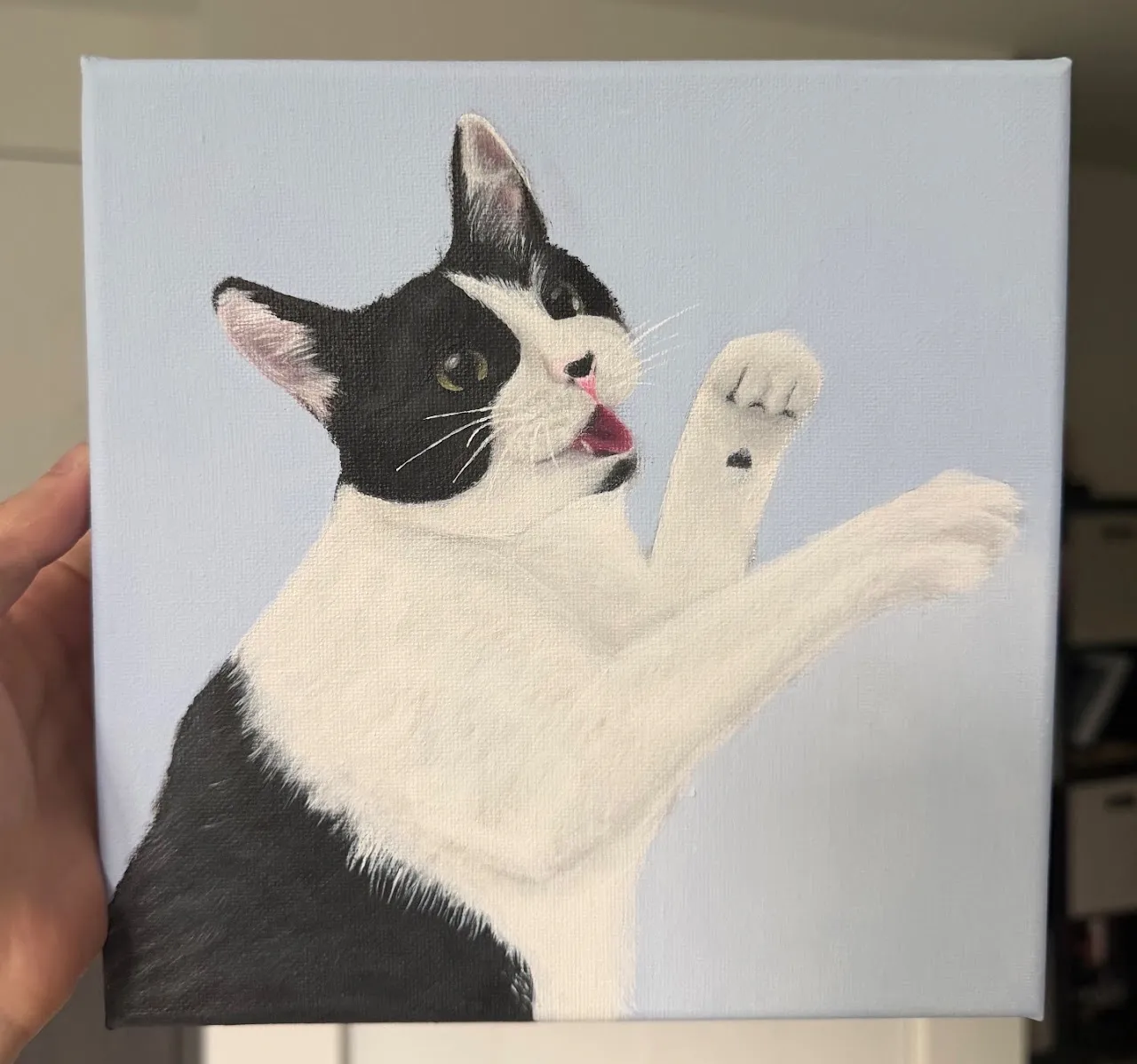 Painting of Karate Cat